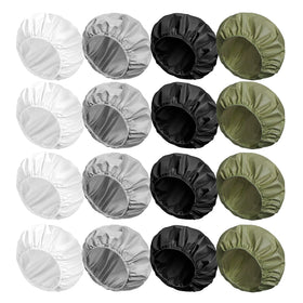 CHFONG 16 PCS shower caps in assorted colours front view
