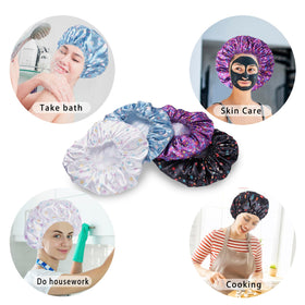 CHFONG Shower Cap close-up of the waterproof layer