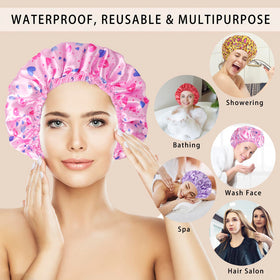 CHFONG Shower Cap close-up showing elastic edge
