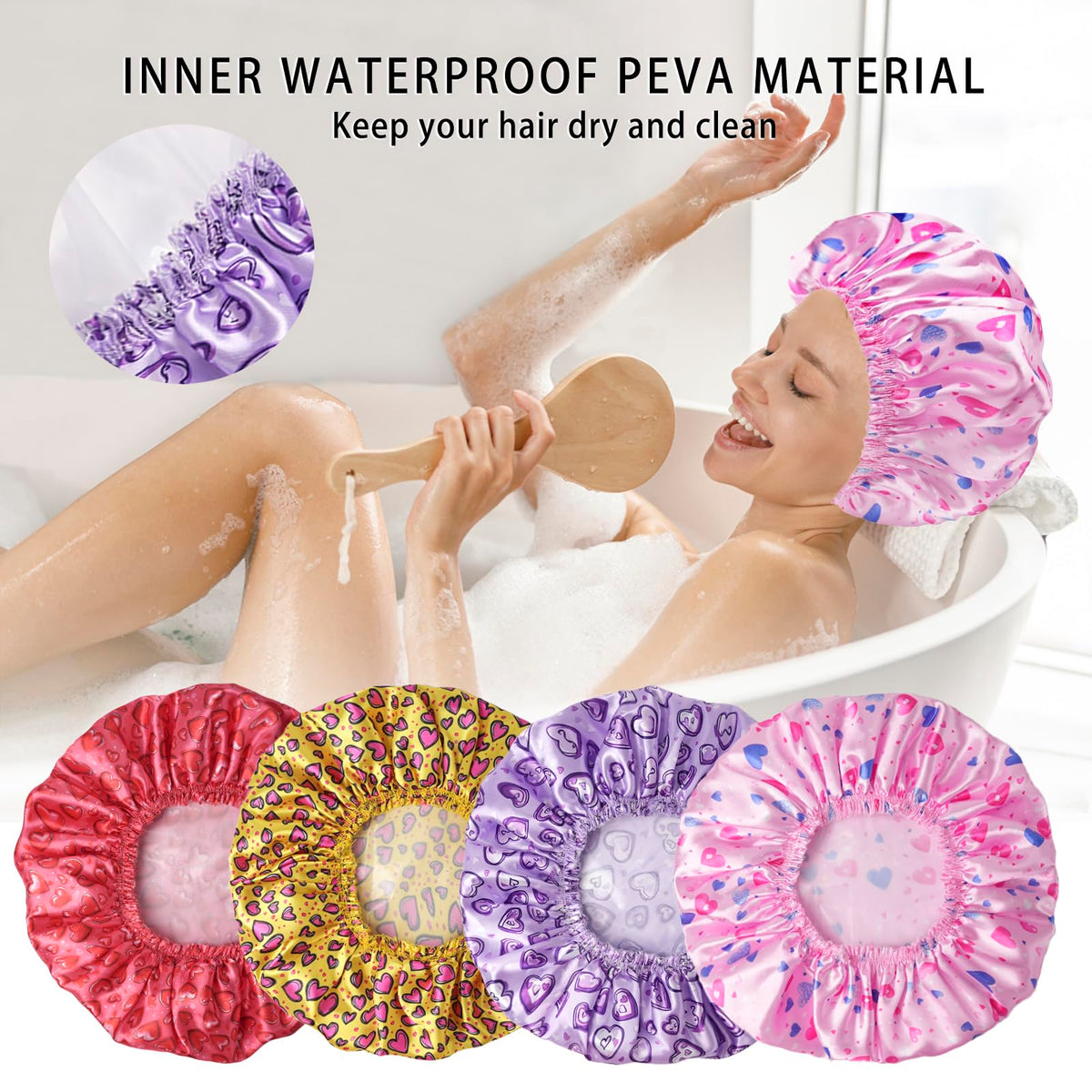 CHFONG Shower Cap in a lifestyle setting