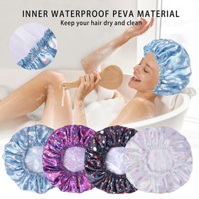 CHFONG Shower Cap in use during a shower