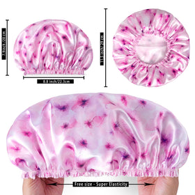 CHFONG Shower Cap in use during a shower with water droplets