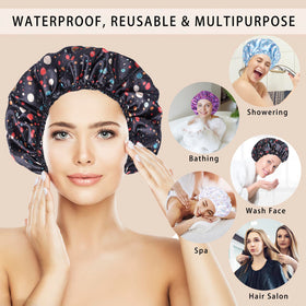CHFONG Shower Cap lifestyle image in a bathroom setting