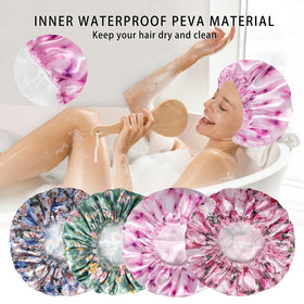 CHFONG Shower Cap packaging showing all four designs