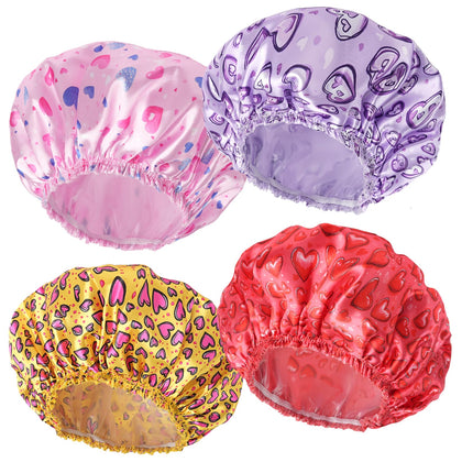 CHFONG Shower Caps set of four in assorted colours