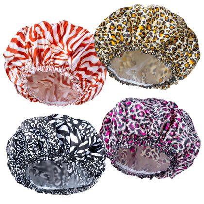 CHFONG Shower Caps set with four different colours