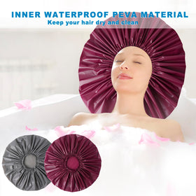 CHFONG Super Jumbo Shower Cap close-up of stitching