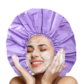 CHFONG Super Jumbo Shower Cap front view in blue