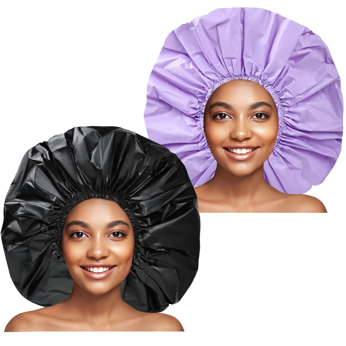 CHFONG Super Jumbo Shower Cap front view in pink