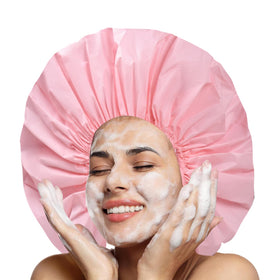 CHFONG Super Jumbo Shower Cap in blue front view