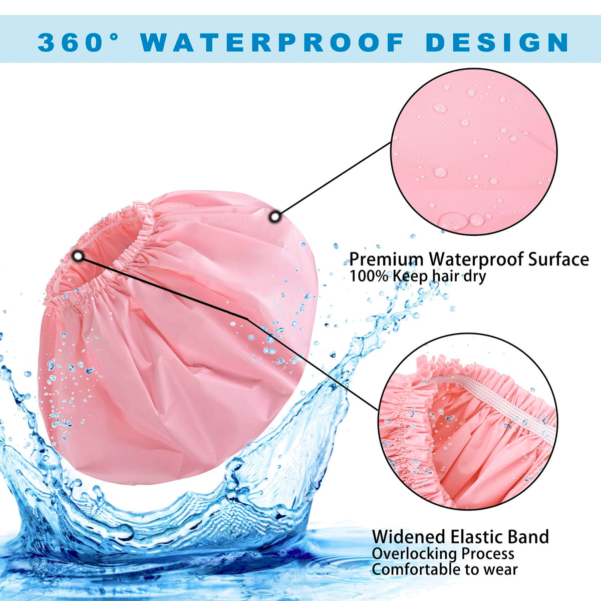 CHFONG Super Jumbo Shower Cap in different colours