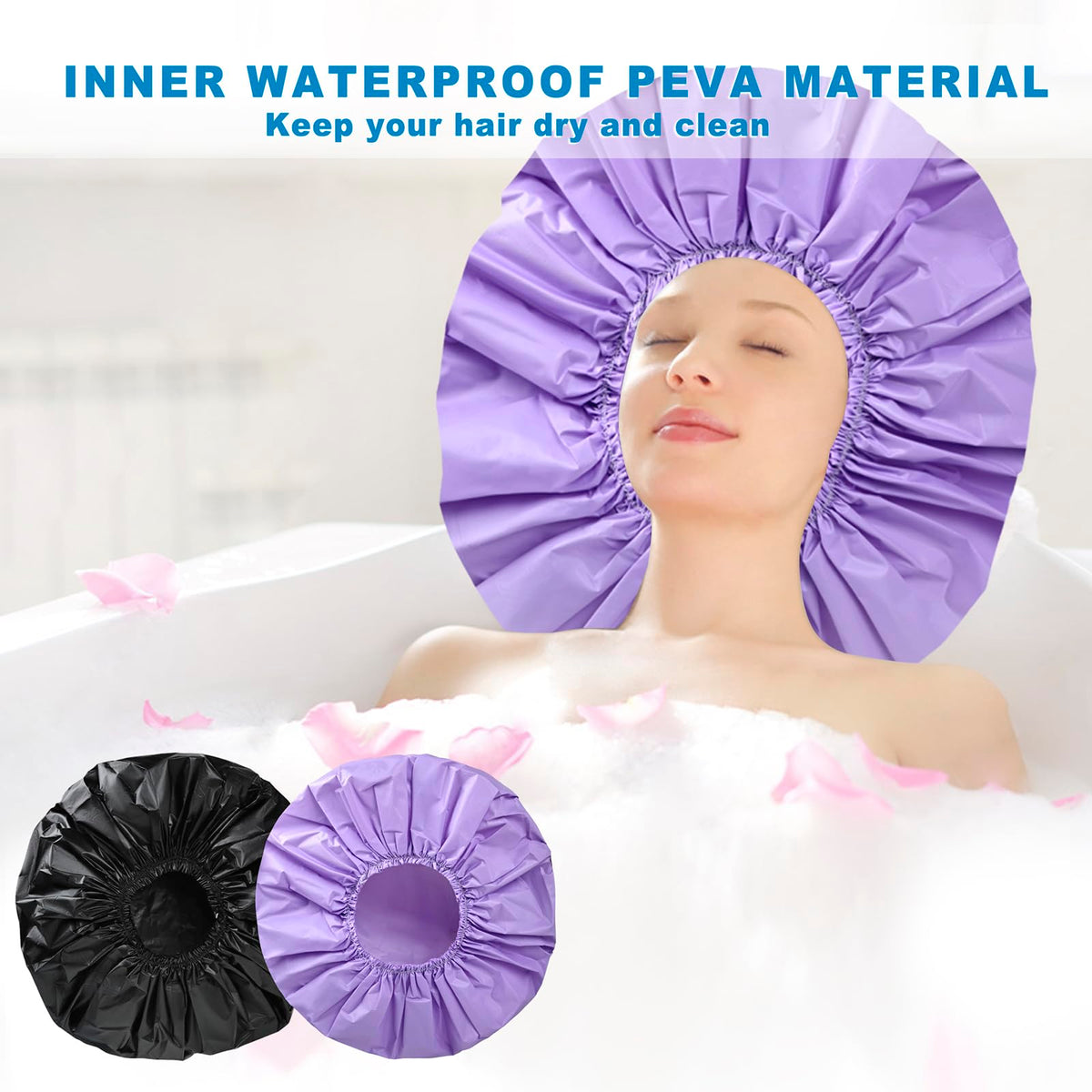 CHFONG Super Jumbo Shower Cap in use while cooking