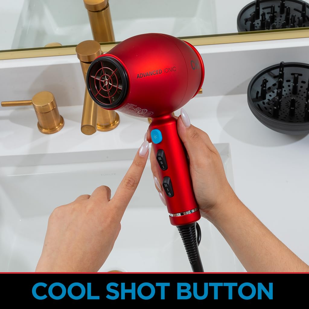CHI 1875 Series Compact Hair Dryer with nozzle attachment