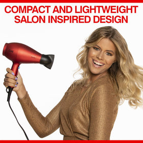 CHI 1875 Series Ionic Hair Dryer with concentrator nozzle attached