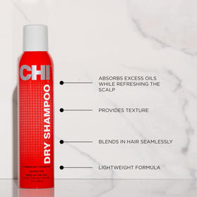 CHI Dry Shampoo 2.6 Oz back view showing ingredients