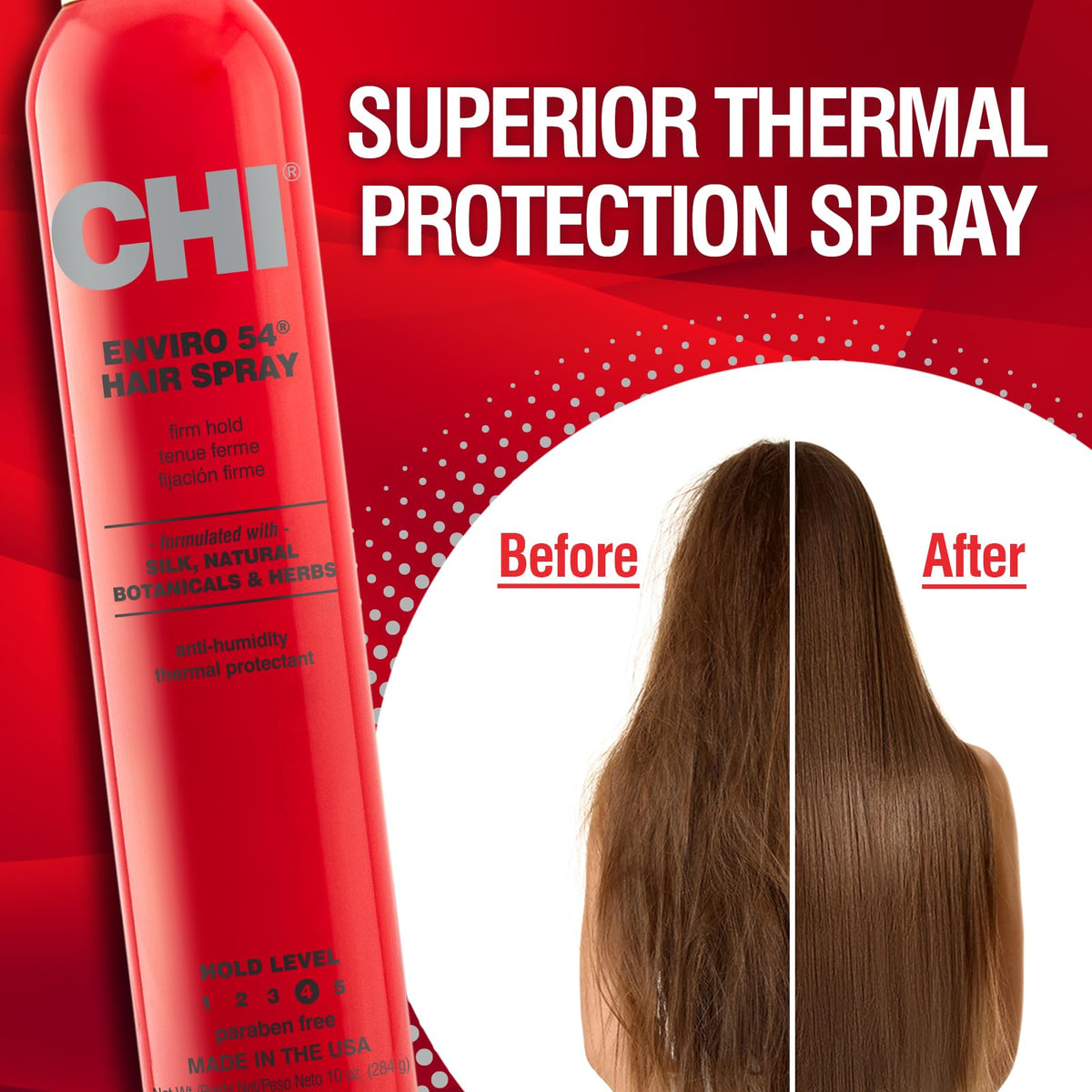 CHI Enviro 54 Hairspray 10 Oz application demonstration
