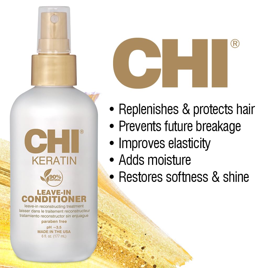 CHI Keratin Leave-in Conditioner 6 Oz with jojoba and Argan oils
