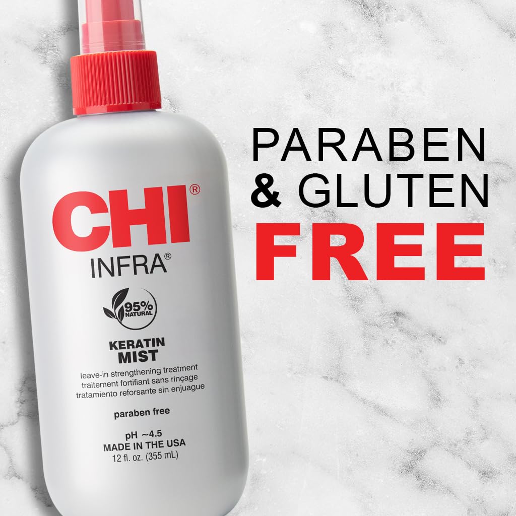 CHI Keratin Mist 12 Oz back view showing ingredient list