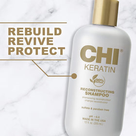 CHI Keratin Shampoo bottle side view