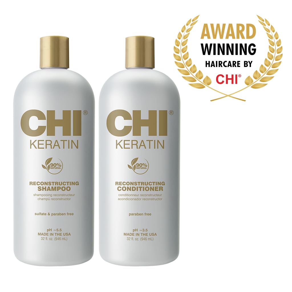 CHI Moisturize It Duo Keratin Shampoo and Conditioner set packaging