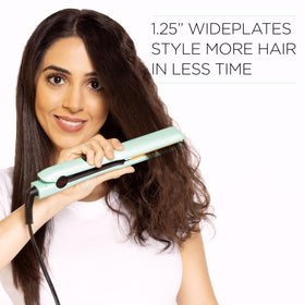 CHI Original Flat Iron Hair Straightener Mint Mojito styling tool in use