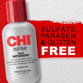 CHI Silk Infusion Leave-In Hair 2 Oz application on hair