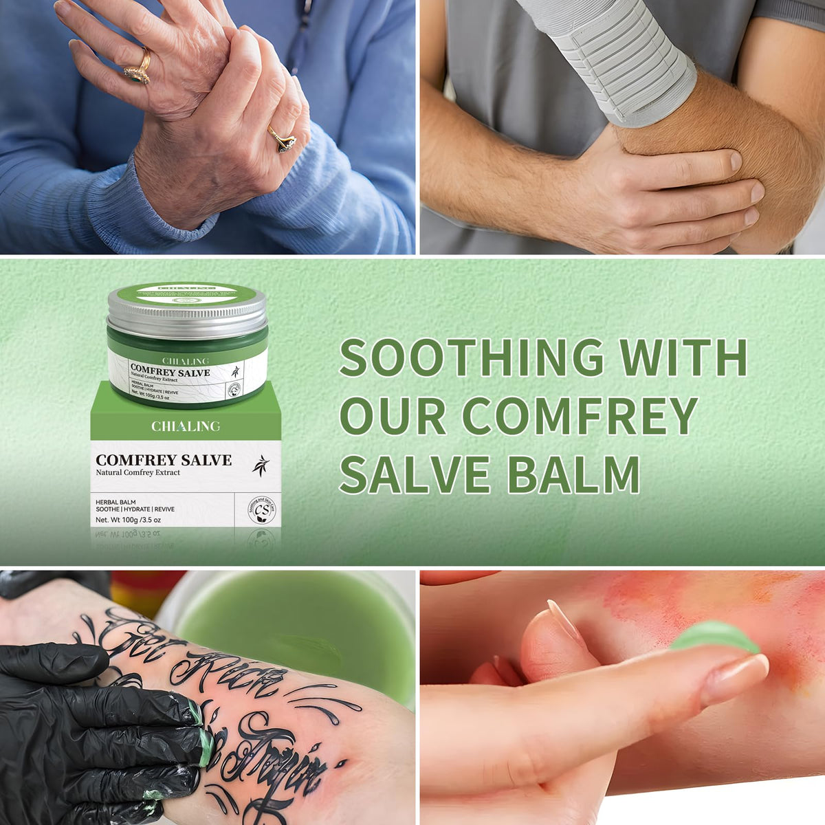 Chialing Comfrey Salve 3.5oz packaging details