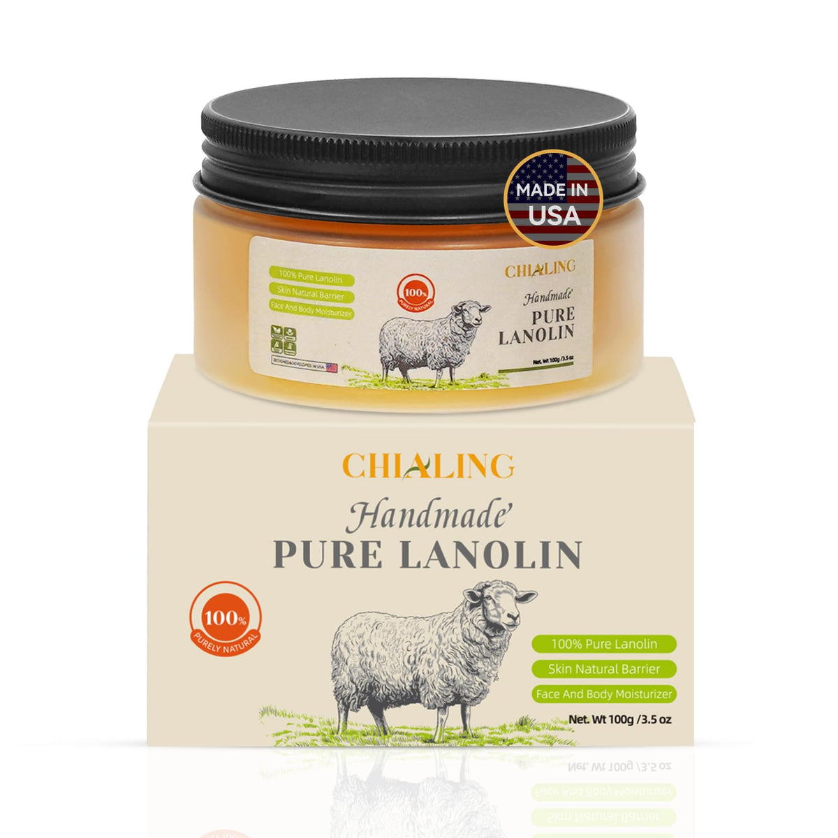 Chialing Handmade Lanolin Cream 3.5 oz front view