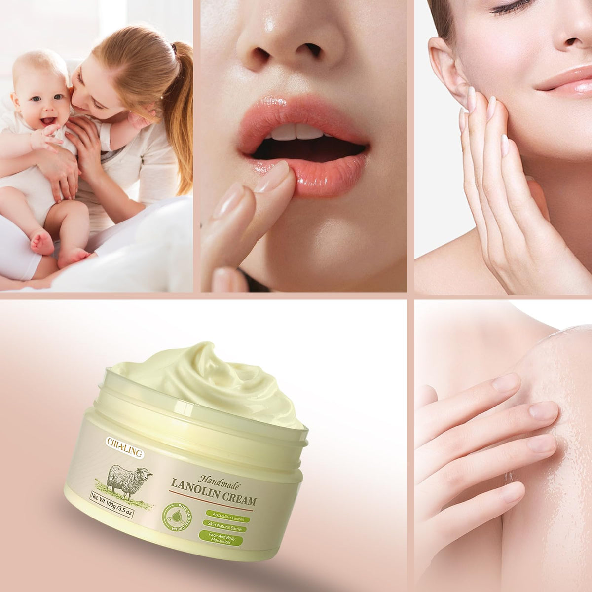 Chialing Lanolin Cream open jar view