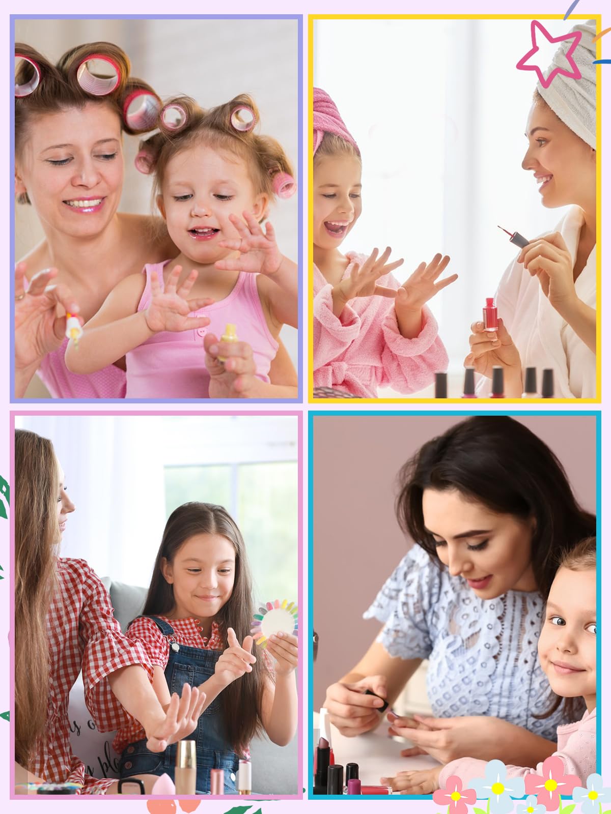 Child applying EBANKU Press on Nails with adhesive