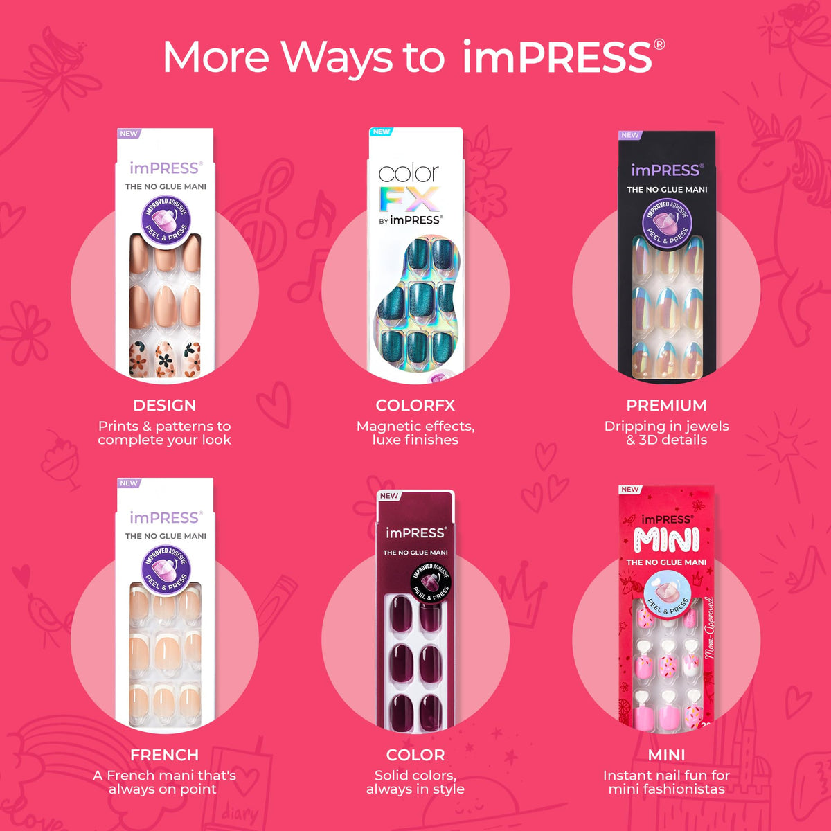 Child applying imPRESS Mini Mani Press On Nails