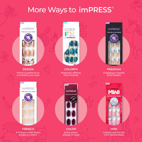 Child applying imPRESS Mini Mani Press On Nails