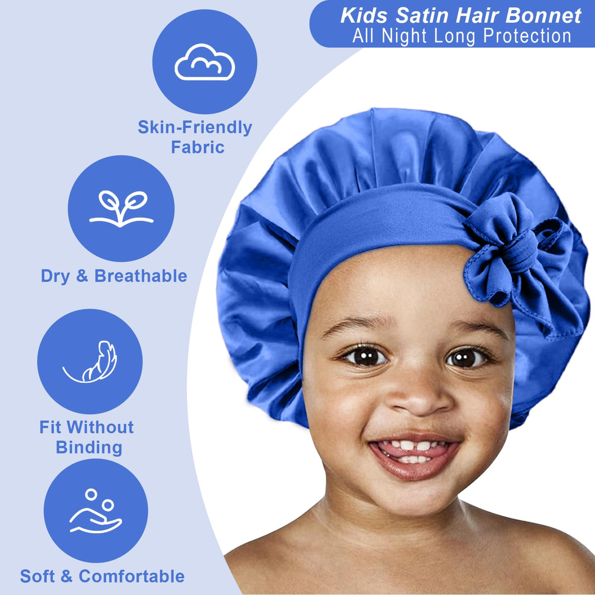 Child wearing FIRSTPELLA bonnet while washing face