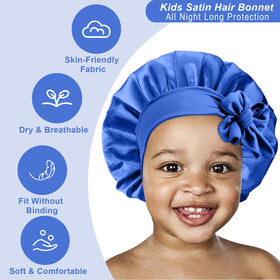 Child wearing FIRSTPELLA bonnet while washing face