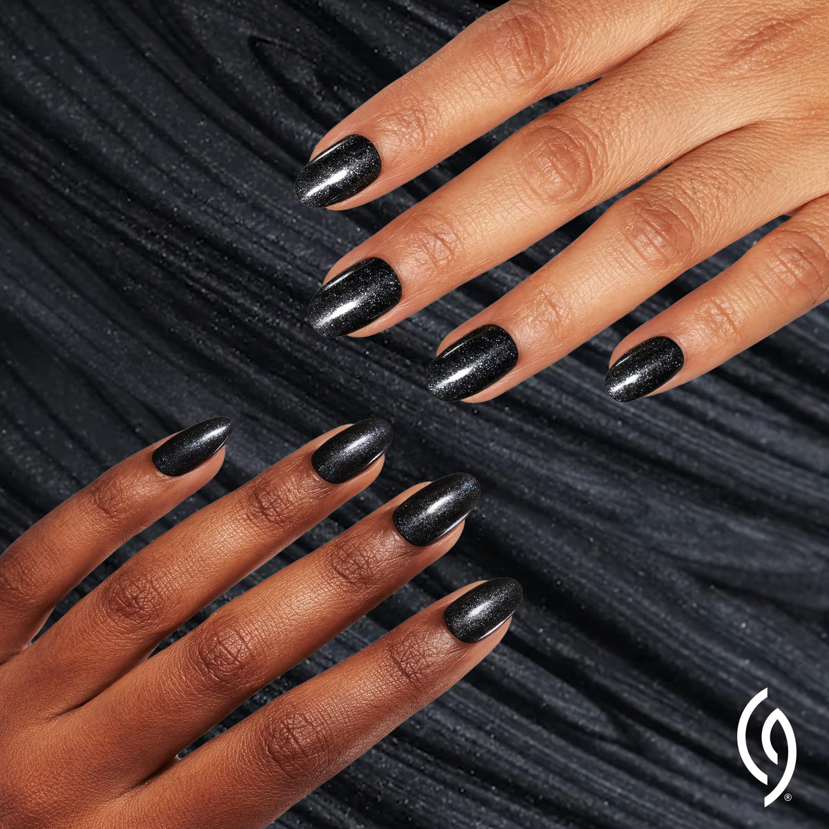 China Glaze Black Diamond Nail Lacquer bottle side view