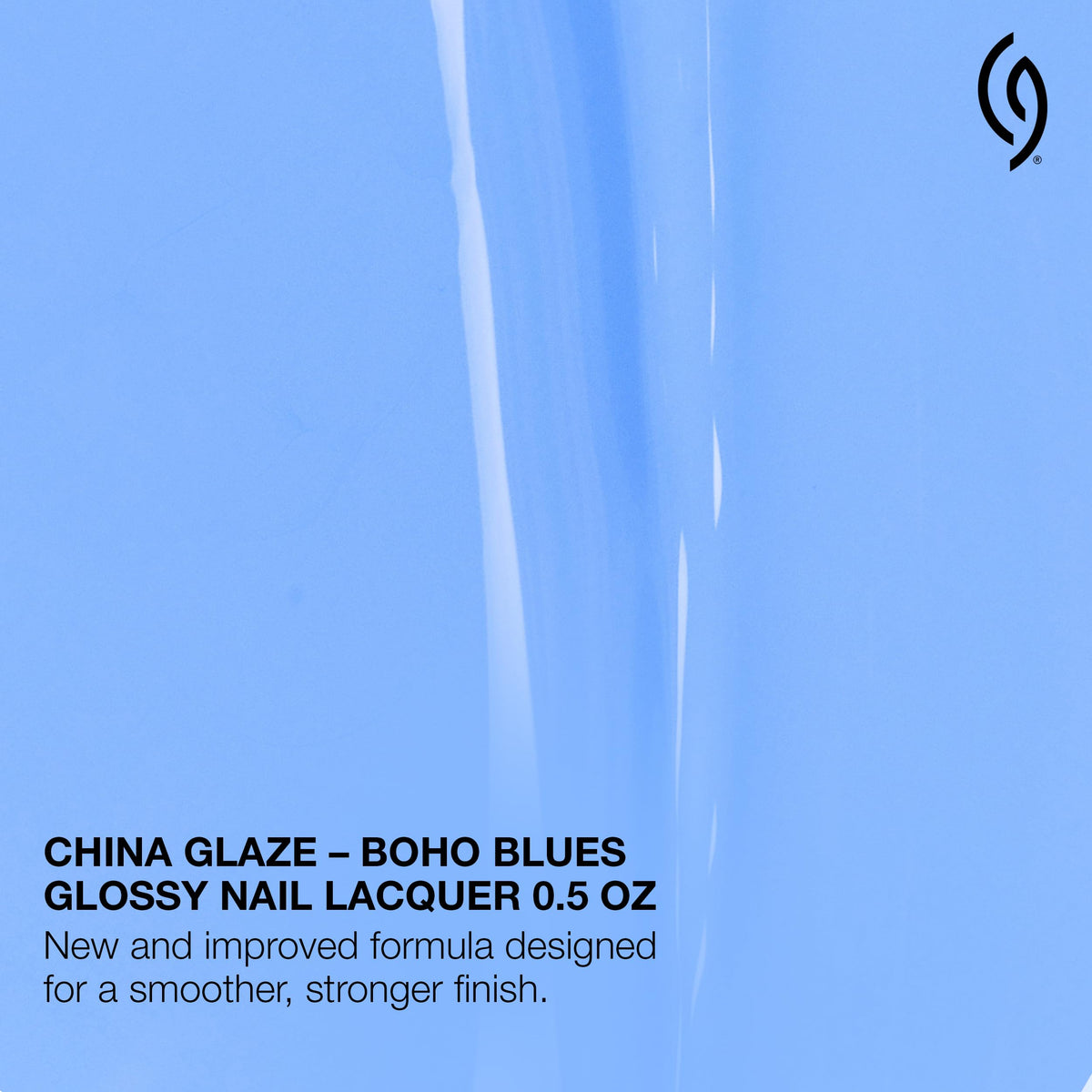 China Glaze Boho Blues Nail Polish brush detail for easy application