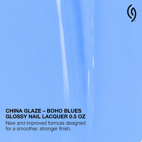 China Glaze Boho Blues Nail Polish brush detail for easy application