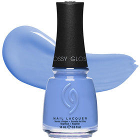 China Glaze Boho Blues Nail Polish front view showing periwinkle blue colour