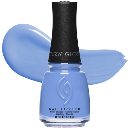 China Glaze Boho Blues Nail Polish front view showing periwinkle blue colour