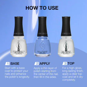 China Glaze Boho Blues Nail Polish packaging with product details