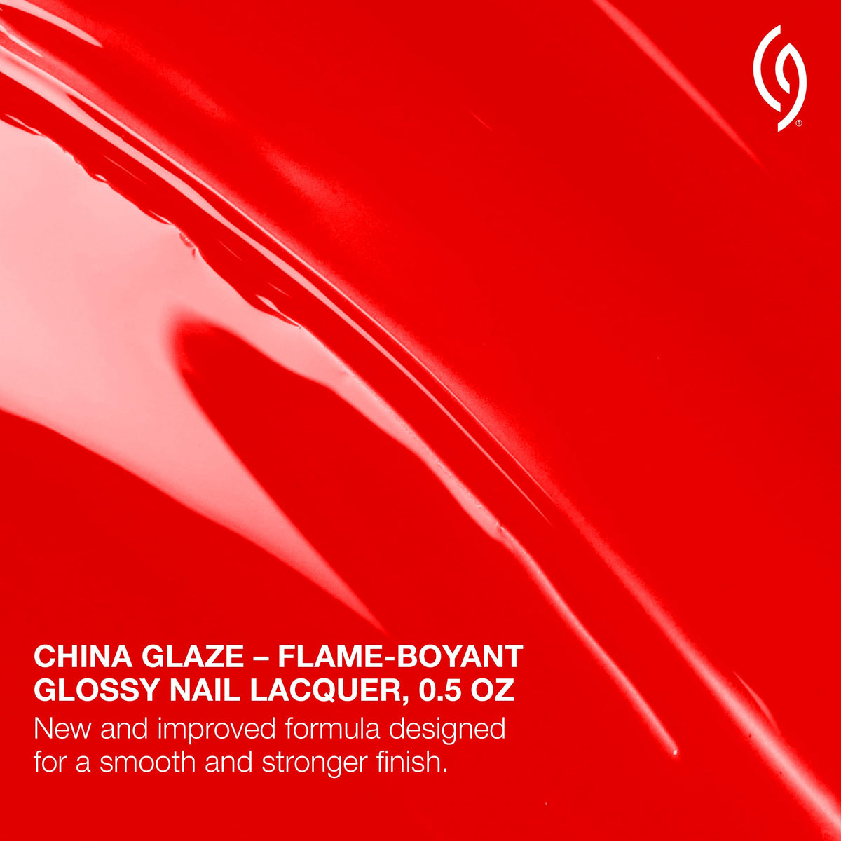 China Glaze CG Nail Lacquer Flame-Boyant bright red nail polish with brush
