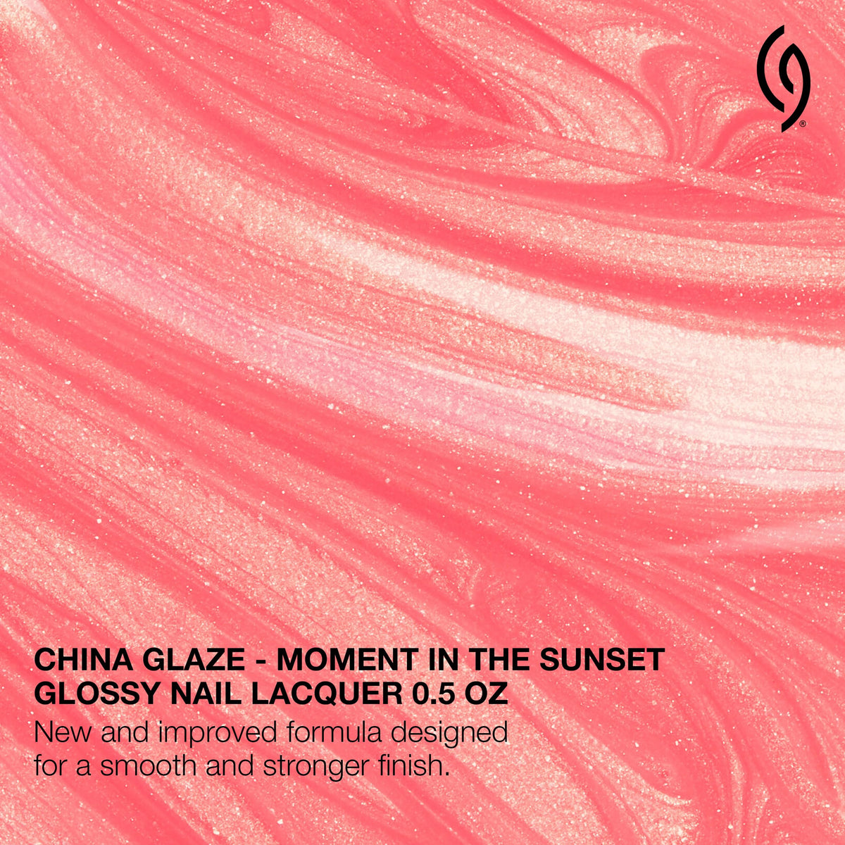 China Glaze CG Nail Lacquer Moment in the Sunset coral pink bottle side view