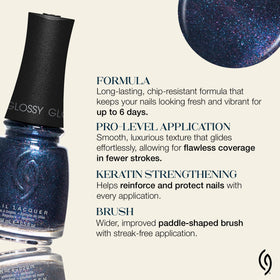 China Glaze Fall From Grace nail polish with glitter detail