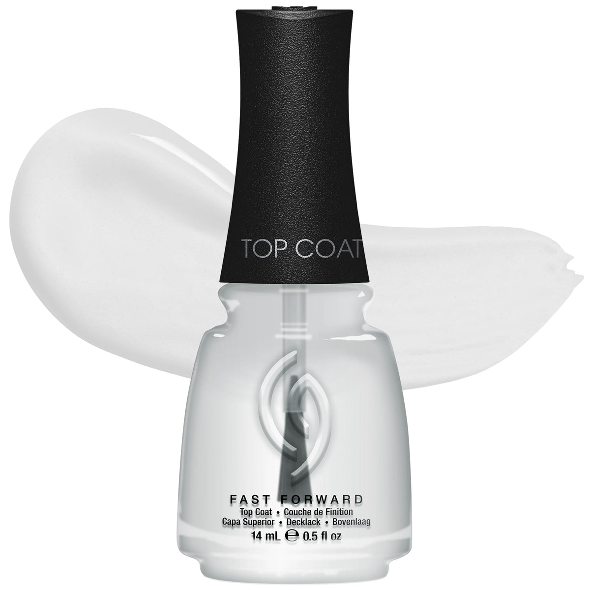 China Glaze Fast Forward Top Coat clear gel nail polish front view