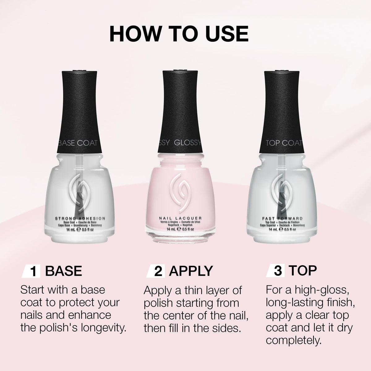 China Glaze Glowing Petals Nail Lacquer packaging side view