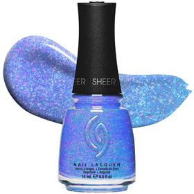 China Glaze Good Luxe Charm Nail Lacquer front view with glitter