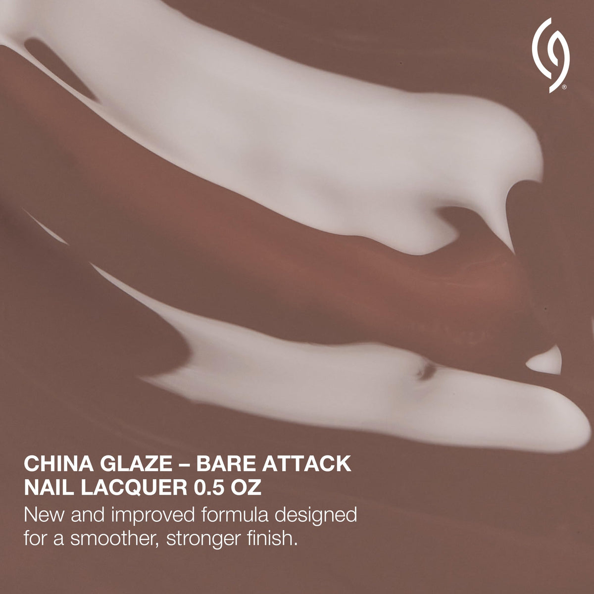 China Glaze Nail Lacquer Bare Attack dark nude polish with brush