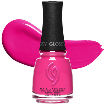 China Glaze Nail Lacquer Deep Fuchsia bottle front view