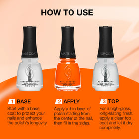 China Glaze Orange Knockout nail polish in summer setting