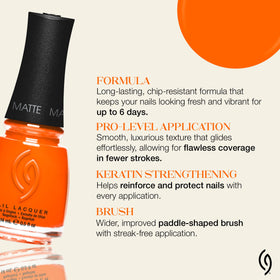 China Glaze Orange Knockout nail polish swatch on nails